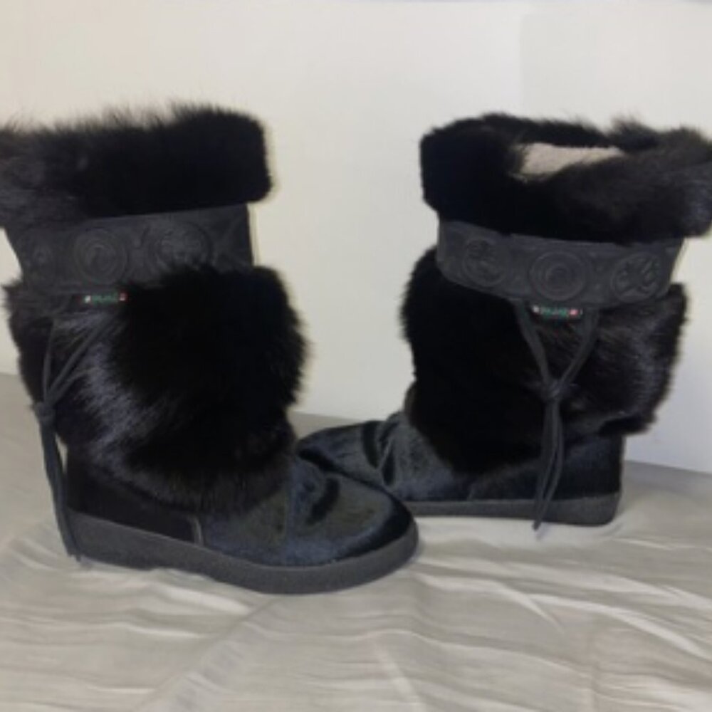 Pajar Canada Laura Hair Fur Snow Winter Boots Size 40 Rare Great Condition